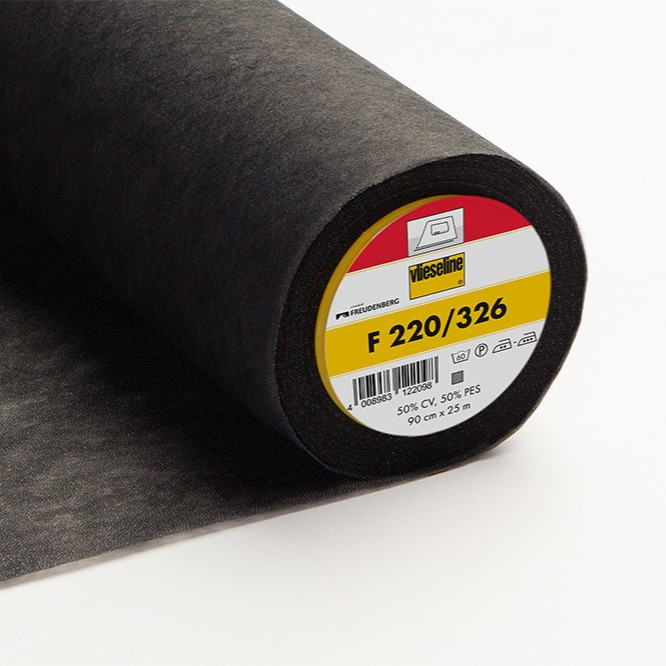 Vlieseline F220 Iron-On Interfacing, Charcoal Gray - Maison Klem